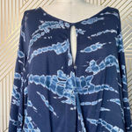 Young Fabulous and Broke Long Sleeve Blue Tie Dye Wrap Top Size Medium Photo 2