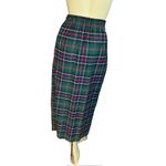 Karen Scott VINTAGE 1990'S GREEN, BLUE, RED & BLACK PLAID A-LINE SKIRT (10) Photo 6