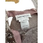 Lovers + Friends  -  Mesh Chain Halter Neck Top in Metallic Blush Pink Photo 2