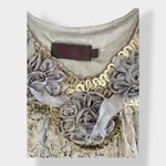 My Pretty Angel Dusty Blue Lace and Floral Silk Blend Mini dress size M Size M Photo 1