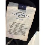 Blue Mo Boutique Bomber‎ Jacket Ring Zipper Accents Black Jacket Photo 3