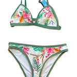 Cupshe ‎ Night Orchid Whipstitch Bikini Set Cheeky Bottoms Women's Size Large NEW Photo 0