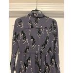 Anorak Love Print Love Planet Animal Print Button Up Purple Jaguar Dress Size 8 Photo 5