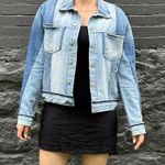 FRAME Colorblock Denim Jacket Size Large Blue Photo 1