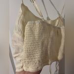 Urban Outfitters  UO Crop Ruched Cinched Bow Linen Corset Cotton Coquette Cami M Photo 3
