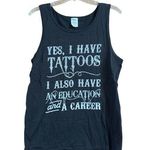 Port & Co Unisex Tattoos, Education, Career Tank Top, Sz M Black Size M Photo 0