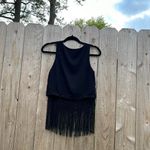 Jessica Simpson  black tassel tank‎ top size xs Photo 6