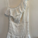 Glam White One-Shoulder Ruffle Dress Photo 0