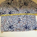Joie  Linen Blend Resort Top L NWOT Cropped Boho Palm Tree Print Trip Beach Boxy Photo 2