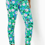 Lilly Pulitzer Corso Pant UPF 50+ Spearmint Golf Till You Drop Woven Size 4‎ Blue Photo 0