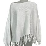 SheIn White Open Knit Plus Size Breathable Fringe Trim Sweater Swim Cover 3XL 3X Photo 0