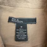 89th and Madison NWOT Tan 3/4 Sleeve Button Up Tie Waist Collared Jacket Medium Photo 8