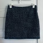 Nine West Blue and Black Tweed Textured Skirt Photo 0