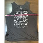 Ocean Pacific OP Tank Top XL Skull Moto Biker‎ Los Angeles Wings Ride Fast Black Photo 6