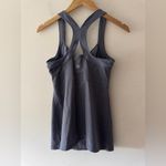 Athleta Jaya Twist Front Tank Charcoal Gray Built In Bra Racerback Photo 4