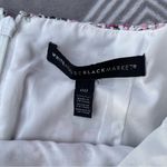 White House | Black Market Metallic Pink Brocade Tweed High Waisted Pencil Skirt Photo 4