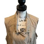 Maurice's Asymmetrical Zip Vest Tan Brown Khaki Plus Size 3XL Safari Linen NWT Photo 1