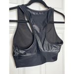 Noli  Medium Liquid Black Limitless Sports Bra Top V Neck Gathered Front Photo 3