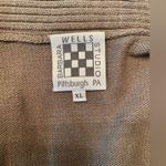 Barbara Wells Studio Pittsburgh Green Brown Zip Knit Cardigan Collar Pockets XL Photo 6