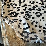 Cheetah print Black White Vneck Blouse 3/4 sleeve Timeson Ladies size Large Sz L Photo 7