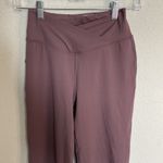 Halara CROSSOVER High Waisted Back Pocket Super Flare Leggings Small petite NWT Mauve Photo 1