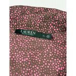 Ralph Lauren Lauren  Brown Pink Polka Dot Cap Sleeve Blouse Career Office‎ Top XL Photo 1