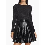 Alice + Olivia Chara Crocodile Embossed Faux Leather Mini Dress NWT Sz. 14 Photo 1