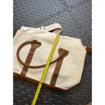 Vintage LL Bean Boat and Tote Canvas Leather Trim Weekender Bag Brown Monogram Photo 10