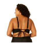 Time & Tru Nwt Women's swimsuit 1X Top Plunge Rich Black bottom’s XL floral Photo 4