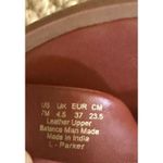 Franco Sarto NWOT L-Parker Leather Sandals Women’s 7M Ankle Strap Brown Flat Photo 5