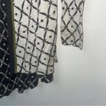 Belldini Beige Grey Diamond Printed Open Front Long Sleeve Sweater cardigan Gray Photo 2