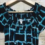 Heart soul  abstract print tie waist top Jr size M Photo 2