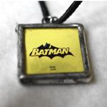 DC Comics Vintage  Batman Pendant Black Cord 16" Choker Spring Latch Necklace Photo 3