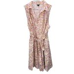 Torrid  Floral Cotton Poplin Collar Button Up Belt Sleeveless Shirt‎ Dres Size 3X Photo 4