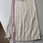 Gap Pants Womens XL Khaki Linen Blend Striped Pull On Wide Leg Boho 27” Photo 8