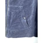 Style & Co  Sport Blue Full Zip Velour Track Jacket Hoodie Womens XL Stretch Photo 4