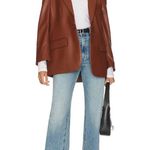 Steve Madden Imaan Faux Leather Blazer in Cognac Photo 3