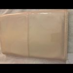 H&M faux patten leather clutch bag with fringe tassel (light pink/nude) Photo 6