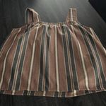 Evereve  Brown and Gray Striped Tank Top Photo 2