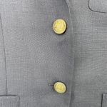 Talula Aritzia Blazer Wool Blend Navy Blue 2 Buttons Gold Crest Womens 10 Photo 5