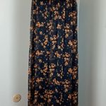 ZARA Floral Sheer High Low Dress Halter Ruffles Size Small Orange Black Photo 6