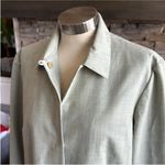 Oscar de la Renta Green Boxy Button Down Jacket Photo 1