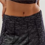 Free People Navy Blue Combo Shape Of You Lace Women’s Maxi Skirt Size Small Photo 2