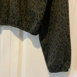 ZARA Leopard Print Cropped Pullover Olive Green Photo 2