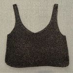 American Apparel  Sparkle Crop knit sweater Tank size S/XS stretchy chunky knit Photo 2