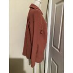 Madewell Textured Button Front Shirt Jacket Brick Red Size Small Photo 3