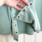 L.L.Bean Quilted Snap Pullover Sweatshirt Funnel Neck Comfy Green M Cozy Size M Photo 2