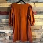 Who What Wear Burnt Orange Lace Up Dress Size Small Photo 1