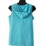 NWOT Belle Beach by Kim Gravel Aqua Blue Sleeveless Tunic Hoodie Women’s Size XL Photo 2
