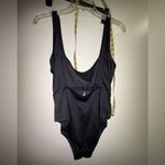 Madewell Ribbed Scoop Neck Black One Piece Swimsuit Size Large Resortwear Beach Photo 1